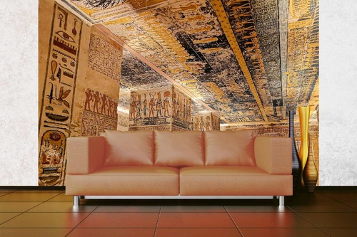 Vlies Fototapete - Gruft des Pharaons 375 x 250 cm